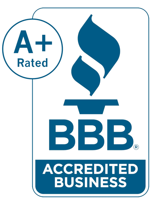 Better Business Bureau A+ Accredited Business logo demonstrating Winter Roofing's top rating